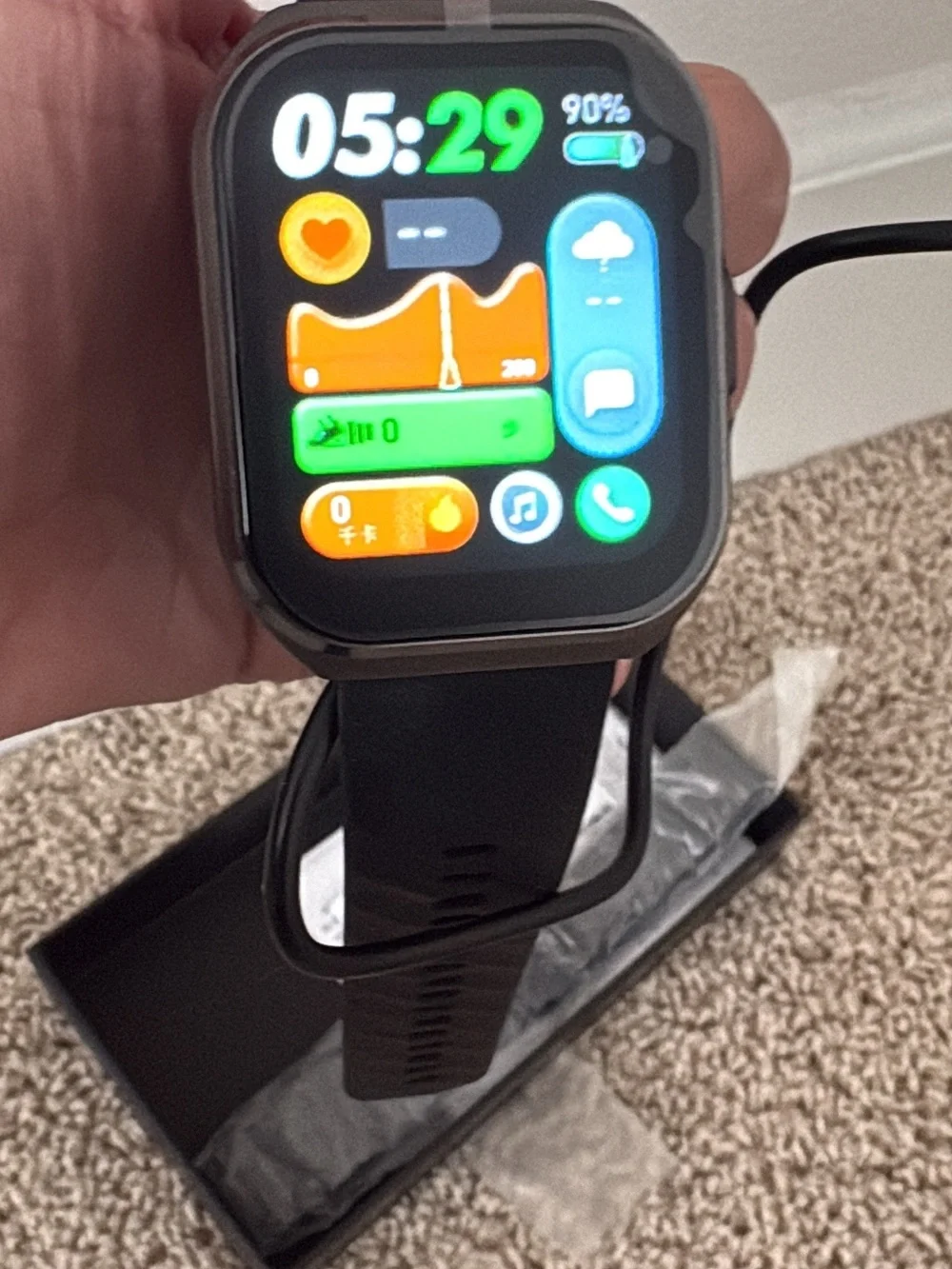Smart Fitness Watch 1.85” 1000 mAh - Black